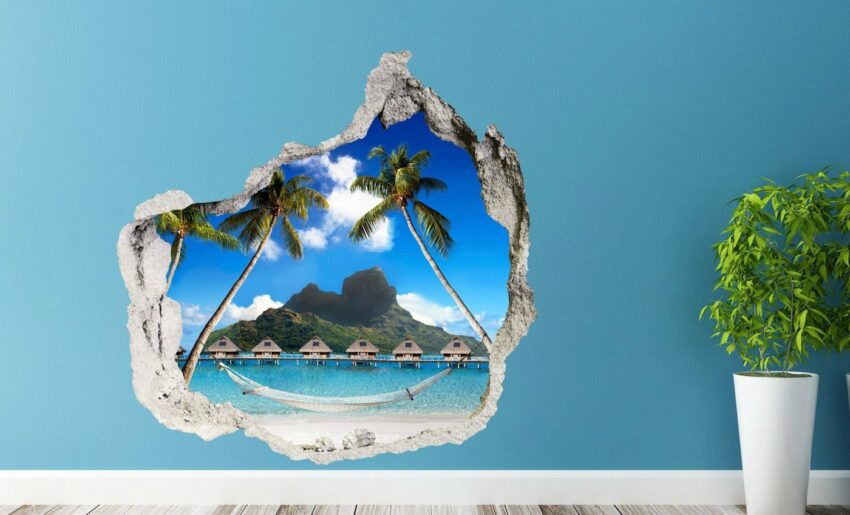Conni Oberkircher´s Wandsticker »Palm on the beach - Palmen am Strand«, selbstklebend, Insel, Urlaub-Wandtattoos-Ideen für dein Zuhause von Home Trends
