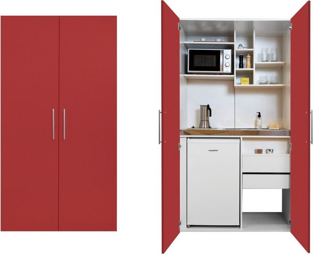 RESPEKTA Miniküche mit Glaskeramik-Kochfeld, Kühlschrank und Mikrowelle-Küchenzeilen-Inspirationen