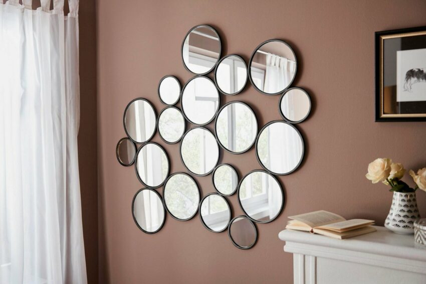 Leonique Dekospiegel »Malisa«, Wanddeko, bestehend aus 19 runden Spiegelelementen, dekorativ im Wohnzimmer & Schlafzimmer-Spiegel-Ideen für dein Zuhause von Home Trends