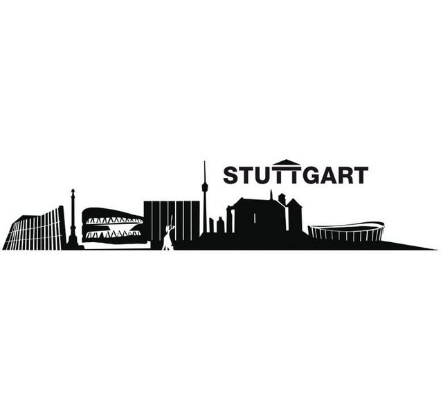 Wall-Art Wandtattoo »XXL Stadt Skyline Stuttgart 120cm« (1 Stück)-Wandtattoos-Inspirationen