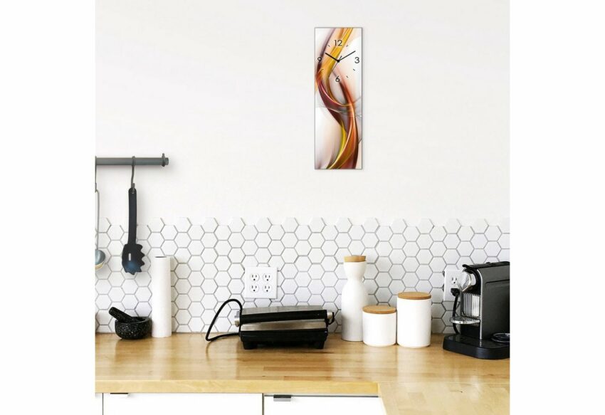 Artland Wanduhr »Glasuhr Abstrakes Design Orange«-Uhren-Ideen für dein Zuhause von Home Trends