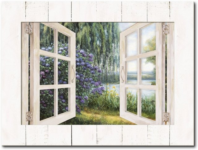 Artland Wandbild »Fensterblick - Am See«, Gewässer (1 Stück)-Bilder-Inspirationen
