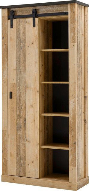 Premium collection by Home affaire Regal »SHERWOOD«, in modernem Holz Dekor, mit Scheunentorbeschlag aus Metall, Höhe 201 cm-Regale-Inspirationen