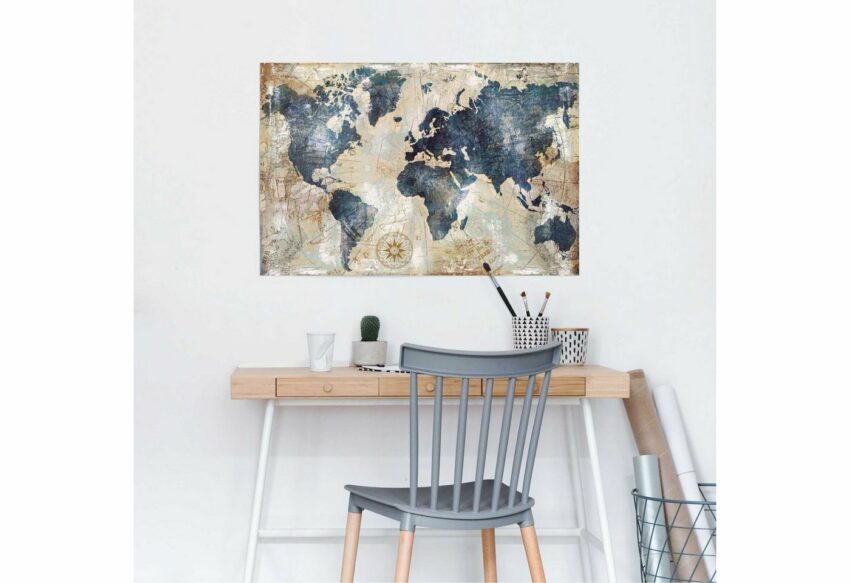 Reinders! Poster »Weltkarte Vintage - Kontinente - Landkarte«, (1 Stück)-Bilder-Ideen für dein Zuhause von Home Trends