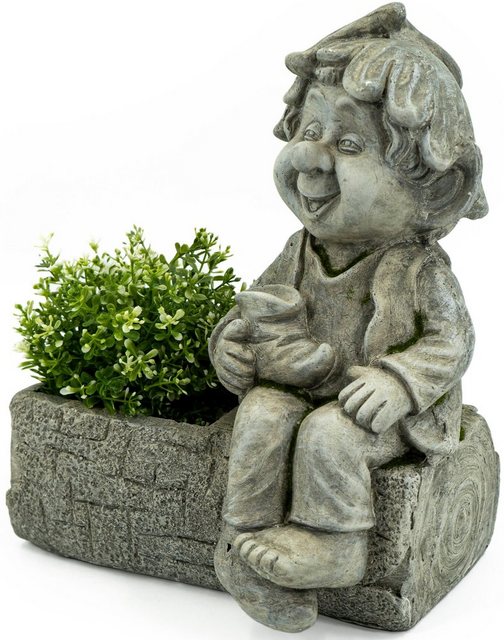 NOOR LIVING Gartenfigur »Pflanztopf mit Gnom«, (1 St)-Figuren-Inspirationen