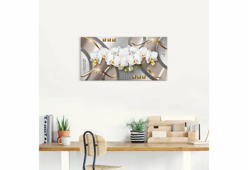 Artland Wandbild »Orchideen mit Elementen«, Blumen (1 Stück), in vielen Größen & Produktarten -Leinwandbild, Poster, Wandaufkleber / Wandtattoo auch für Badezimmer geeignet-Bilder-Ideen für dein Zuhause von Home Trends