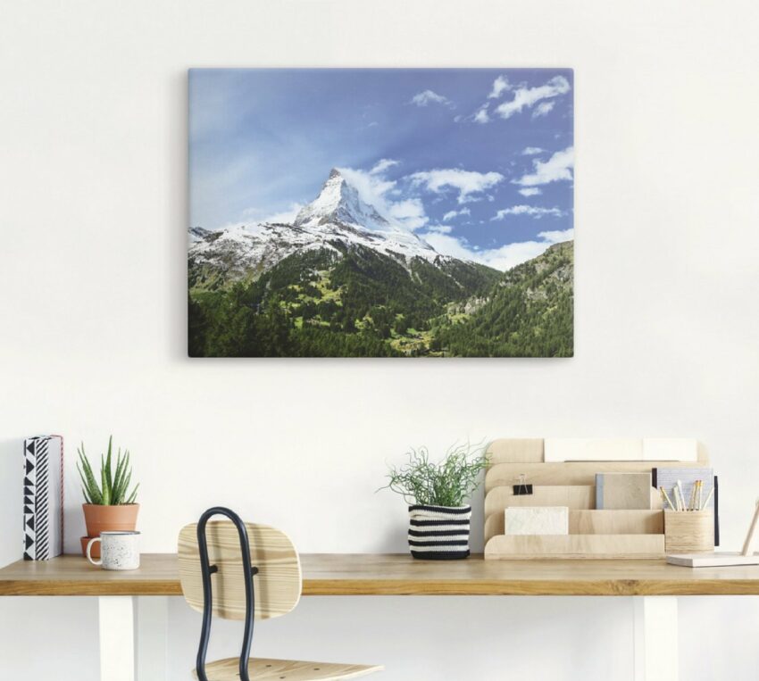 Artland Wandbild »Matterhorn«, Berge (1 Stück), in vielen Größen & Produktarten -Leinwandbild, Poster, Wandaufkleber / Wandtattoo auch für Badezimmer geeignet-Bilder-Ideen für dein Zuhause von Home Trends
