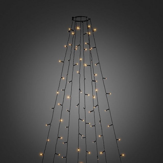 KONSTSMIDE LED-Lichtervorhang, 400-flammig, LED Baummantel mit Ring Ø 15, 8 Stränge à 50 Dioden, mit Multifunktion, App-gesteuert (Android & IOS)-Lampen-Inspirationen
