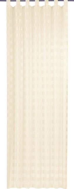 Gardine »Karo-Voile«, ELBERSDRUCKE, Schlaufen (1 Stück), Schlaufenschal mit Kräuselband Karo-Voile 00 weiß 255x140 cm halbtransparent-Gardinen-Inspirationen