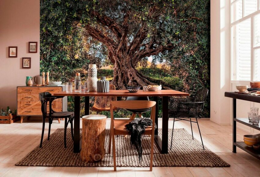 Komar Fototapete »Olive Tree«, glatt, bedruckt, Wald, Meer, (Set), ausgezeichnet lichtbeständig-Tapeten-Ideen für dein Zuhause von Home Trends