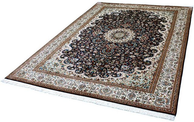 Seidenteppich »Kashan 8992«, Kayoom, rechteckig, Höhe 10 mm, Einzelstück mit Zertifikat, Wohnzimmer-Teppiche-Inspirationen