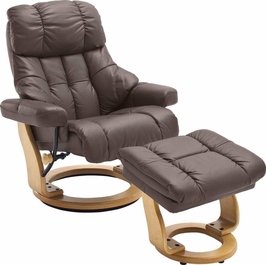 MCA furniture Relaxsessel »Calgary«, Fernsehsessel XXL 360°drehbar inkl. Hocker mit Lederbezug, belastbar bis 180 kg-Sessel-Ideen für dein Zuhause von Home Trends
