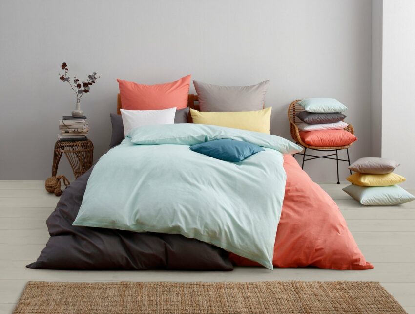 Bettwäsche »Neele«, OTTO products, Renforcé Qualität, aus zertifizierter Bio-Baumwolle, Uni Design-Bettwäsche-Ideen für dein Zuhause von Home Trends