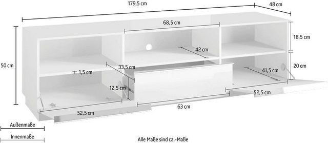 Helvetia Lowboard »Helio«, Breite 180 cm-Lowboards-Inspirationen