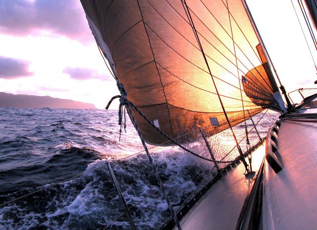 Papermoon Fototapete »Sailing to Sunset«, glatt-Tapeten-Inspirationen