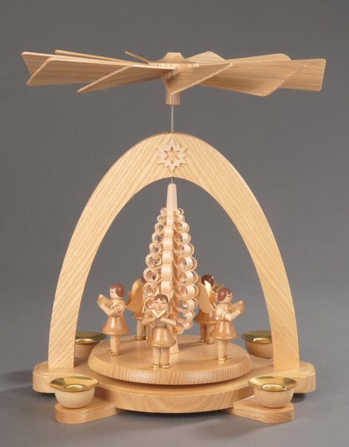 Albin Preissler Weihnachtspyramide »5 Engel mit Spanbaum«, Handwerkskunst aus dem Erzgebirge-Weihnachtspyramiden-Inspirationen