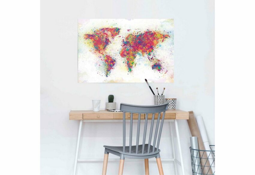 Reinders! Poster »Weltkarte Farbenmix«, (1 Stück)-Bilder-Ideen für dein Zuhause von Home Trends