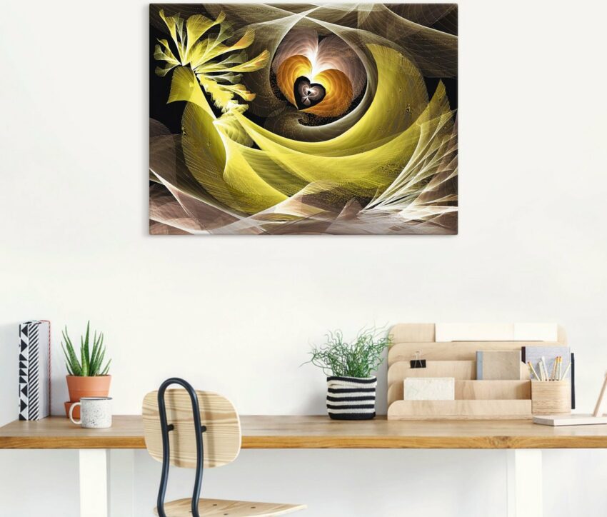 Artland Wandbild »Magischer Vogel mit Herzen«, Animal Fantasy (1 Stück), in vielen Größen & Produktarten - Alubild / Outdoorbild für den Außenbereich, Leinwandbild, Poster, Wandaufkleber / Wandtattoo auch für Badezimmer geeignet-Bilder-Ideen für dein Zuhause von Home Trends