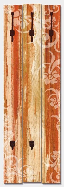 Artland Garderobenpaneel »Blumenornamente im alten Stil«, platzsparende Wandgarderobe aus Holz mit 5 Haken, geeignet für kleinen, schmalen Flur, Flurgarderobe-Garderoben-Inspirationen