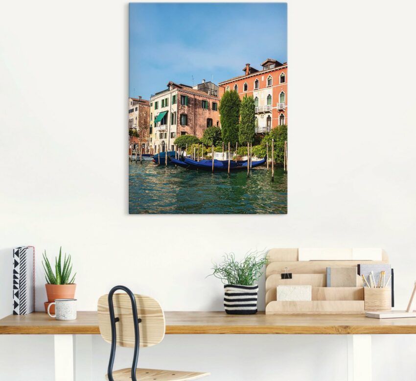 Artland Wandbild »Blick auf historische Gebäude Venedig«, Venedig (1 Stück), in vielen Größen & Produktarten - Alubild / Outdoorbild für den Außenbereich, Leinwandbild, Poster, Wandaufkleber / Wandtattoo auch für Badezimmer geeignet-Bilder-Ideen für dein Zuhause von Home Trends