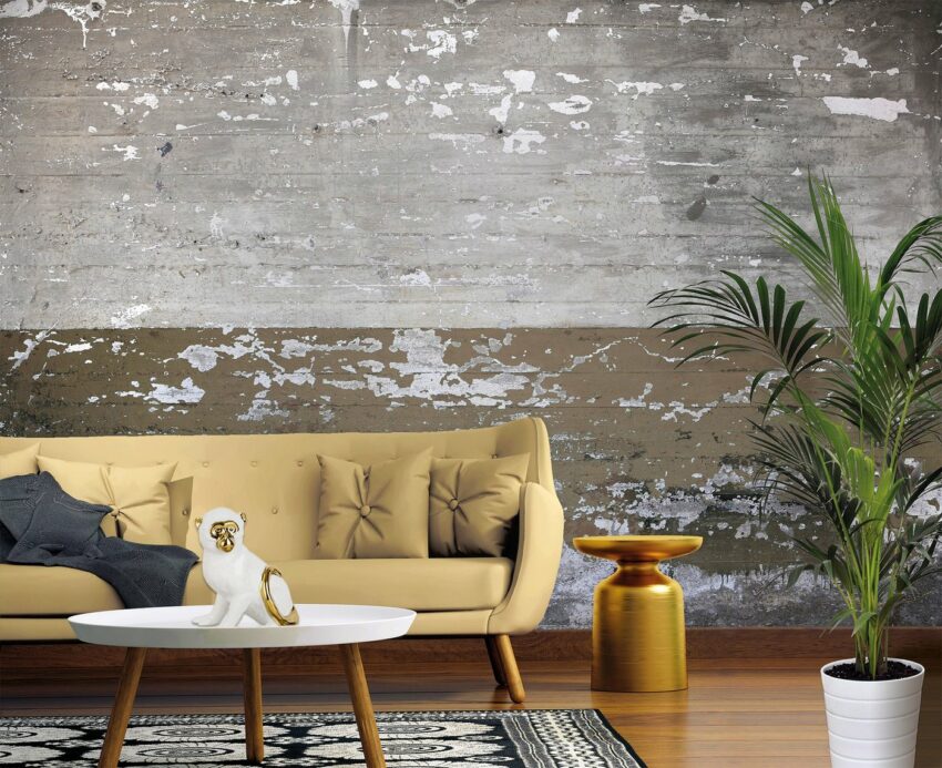 living walls Fototapete »Designwalls Concrete Coated«, glatt, (5 St)-Tapeten-Ideen für dein Zuhause von Home Trends