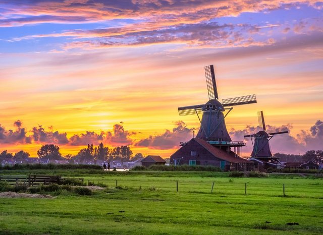 Papermoon Fototapete »Dutch Windmills«, glatt-Tapeten-Inspirationen