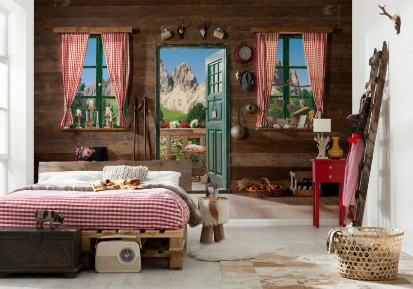 Komar Fototapete »Dolomiti«, glatt, bedruckt, Wald, geblümt, (Set), ausgezeichnet lichtbeständig-Tapeten-Ideen für dein Zuhause von Home Trends