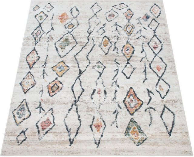 Teppich »Kayacik 574«, Paco Home, rechteckig, Höhe 8 mm, Kurzflor, Rauten Muster, ideal im Wohnzimmer & Schlafzimmer-Teppiche-Inspirationen