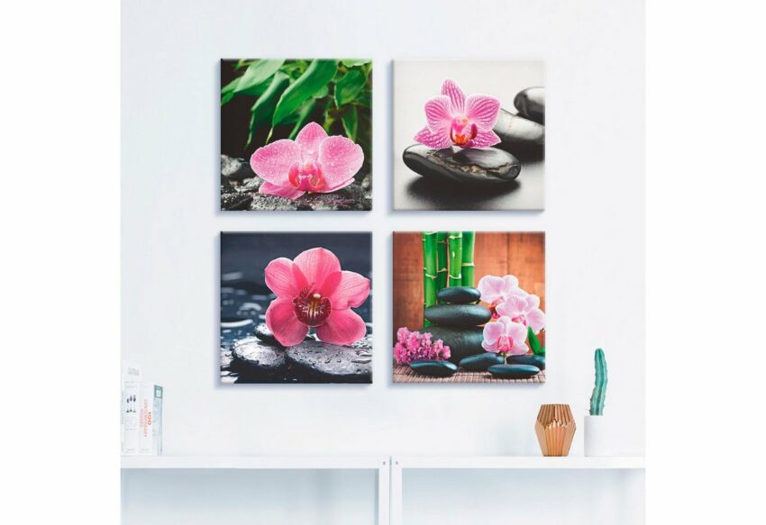 Artland Leinwandbild »Orchidee Zenstein Tropfen Spa Konzept«, Zen (4 Stück)-Bilder-Ideen für dein Zuhause von Home Trends