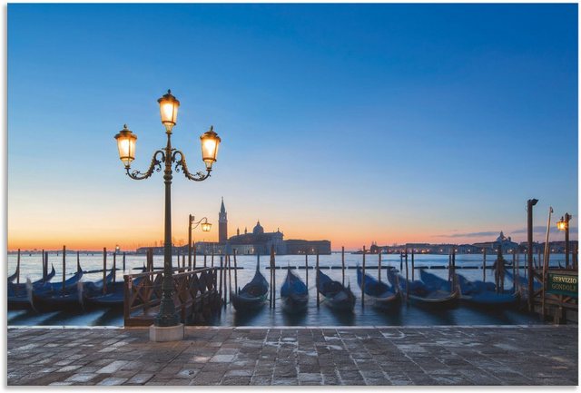 Artland Wandbild »Venedig Hafen«, Venedig (1 Stück), in vielen Größen & Produktarten - Alubild / Outdoorbild für den Außenbereich, Leinwandbild, Poster, Wandaufkleber / Wandtattoo auch für Badezimmer geeignet-Bilder-Inspirationen