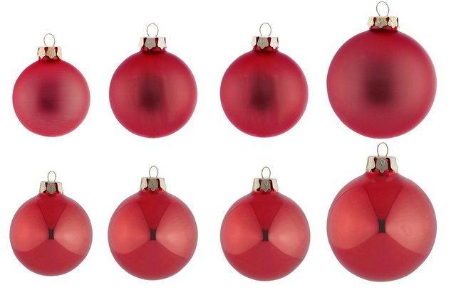 Thüringer Glasdesign Weihnachtsbaumkugel (31 Stück), aus Glas, glänzend und matt sortiert-Weihnachtskugeln-Inspirationen