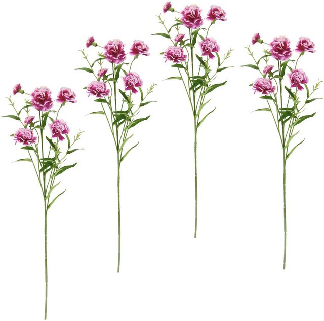 Kunstblume »Nelke«, I.GE.A., Höhe 71 cm, 4er Set künstliche Blumen, Stielblume-Kunstpflanzen-Inspirationen