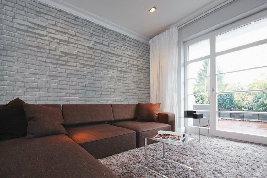 Architects Paper Fototapete »Brick White«, (Set, 5 St), Backstein Mauer, Vlies, glatt-Tapeten-Ideen für dein Zuhause von Home Trends