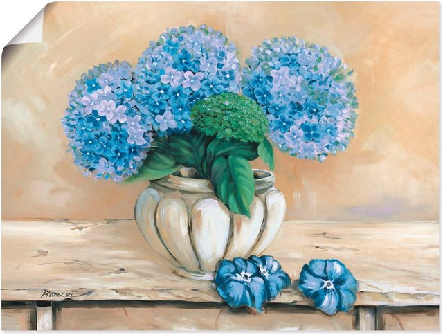 Artland Wandbild »Blaue Hortensien«, Blumen (1 Stück), in vielen Größen & Produktarten - Alubild / Outdoorbild für den Außenbereich, Leinwandbild, Poster, Wandaufkleber / Wandtattoo auch für Badezimmer geeignet-Bilder-Inspirationen