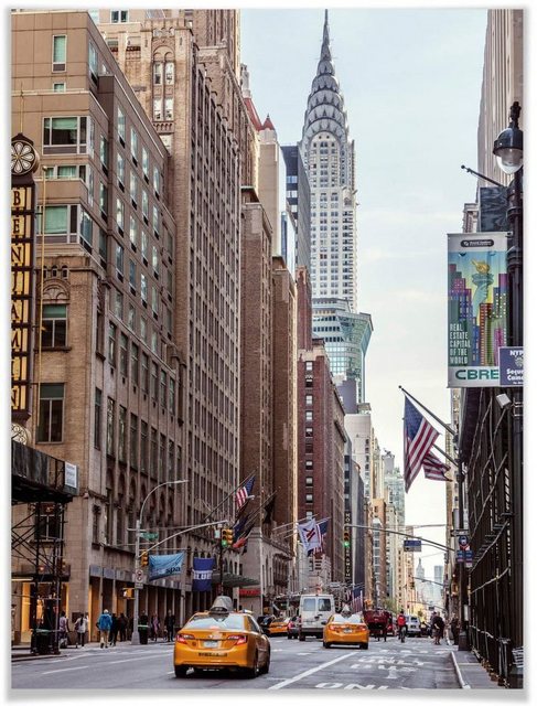 Wall-Art Poster »Chrysler Building New York«, Gebäude (1 Stück), Poster, Wandbild, Bild, Wandposter-Bilder-Inspirationen