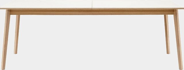 Hammel Furniture Esstisch »Avion«, Tischplatte aus weissem Melamin und Gestell in Eiche Massivholz,mit Auszugsfunktion. Maße: 220/310 x 100 cm. Dänische Handwerkskunst-Tische-Inspirationen