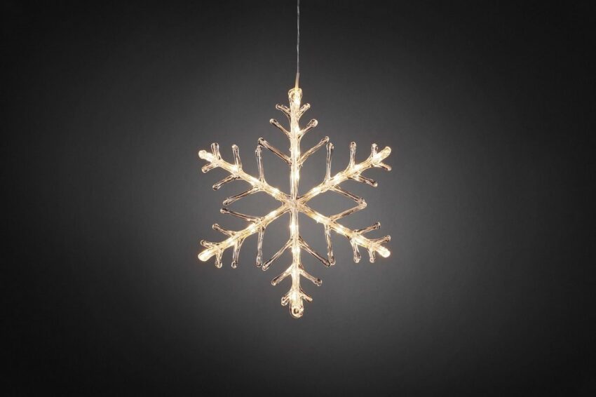 KONSTSMIDE LED Stern, LED Acryl Schneeflocke, 24 warm weiße Dioden-Dekosterne-Ideen für dein Zuhause von Home Trends