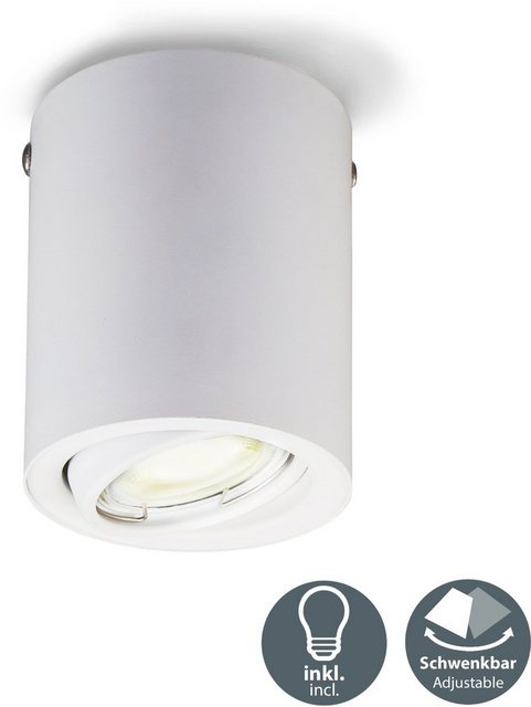 B.K.Licht LED Aufbaustrahler, LED Aufbauleuchte schwenkbar inkl. 5W 400lm GU10 3.000K Deckenspot weiß-Lampen-Inspirationen