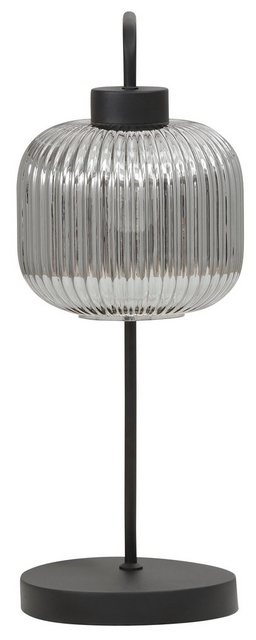 Places of Style Tischleuchte »Keanu«, Tischlampe mit Glasschirm, Riffeloptik-Lampen-Inspirationen