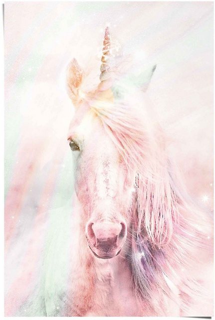 Reinders! Poster »Poster Magisches Einhorn Farbenfroh - Fantasie - Pferd«, Einhorn (1 Stück)-Bilder-Inspirationen