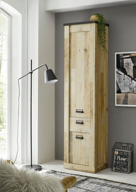 Premium collection by Home affaire Stauraumschrank »SHERWOOD« in modernem Holz Dekor, mit Apothekergriffen aus Metall, Höhe 201 cm-Schränke-Inspirationen