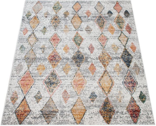 Teppich »Kayacik 577«, Paco Home, rechteckig, Höhe 8 mm, Kurzflor, Rauten Muster, ideal im Wohnzimmer & Schlafzimmer-Teppiche-Inspirationen
