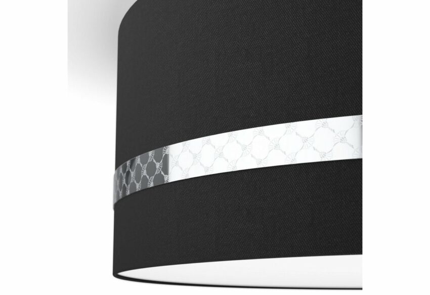 Joop! Deckenleuchte »ROUND LIGHTS CHROME«, Deckenleuchte mit rundem, gewebtem Textil-Leuchtenschirm in Schwarz und eingelassenem Metall-Dekorband-Lampen-Ideen für dein Zuhause von Home Trends