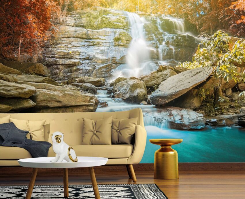 living walls Fototapete »Designwalls Waterfall«, glatt, (5 St)-Tapeten-Ideen für dein Zuhause von Home Trends