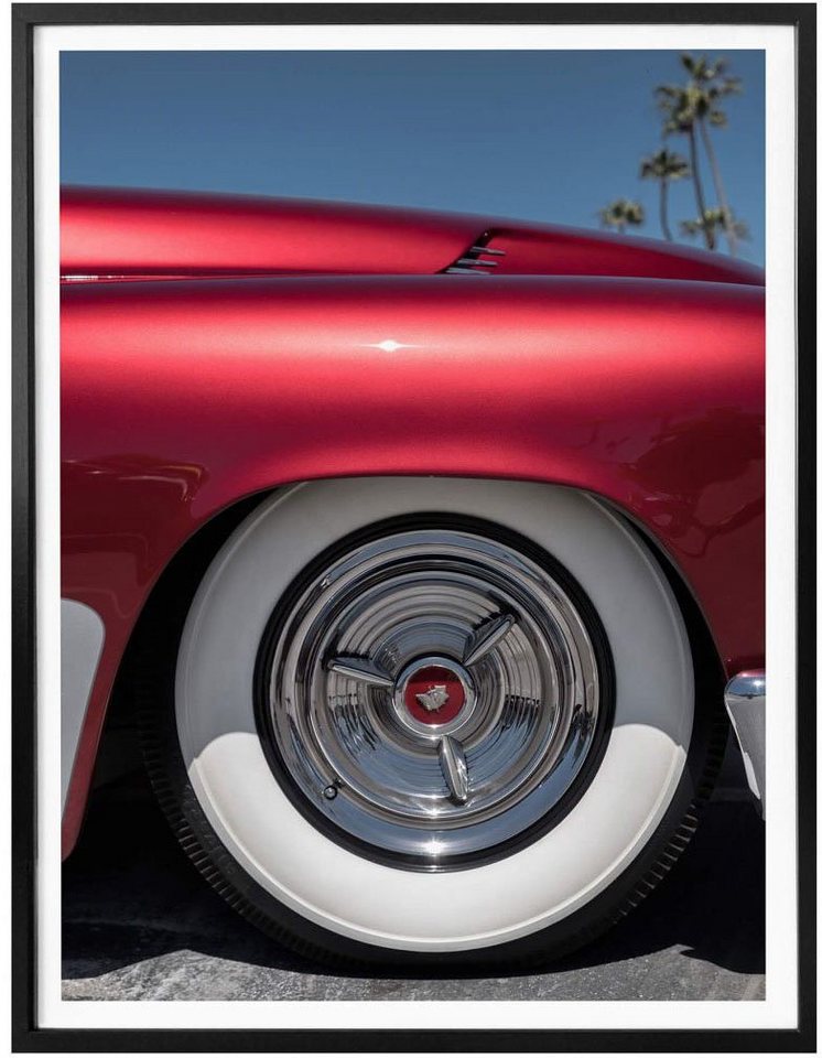 Wall-Art Poster »Vintage Auto Rot Retro Oldtimer«, Autos (1 Stück), Poster, Wandbild, Bild, Wandposter-Bilder-Ideen für dein Zuhause von Home Trends