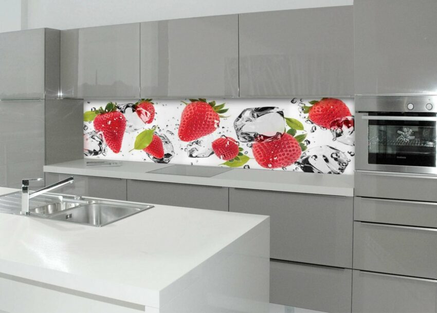 MySpotti Küchenrückwand »profix, Erdbeeren und Eis«-Küchenrückwände-Ideen für dein Zuhause von Home Trends