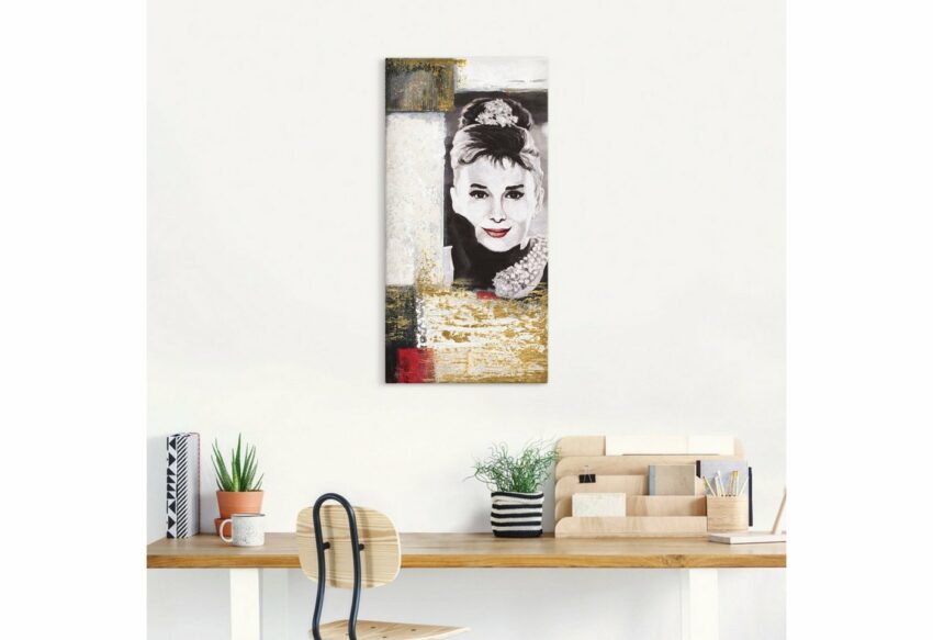 Artland Wandbild »Hollywood Legenden VI - Audrey Hepburn«, Porträts (1 Stück), in vielen Größen & Produktarten -Leinwandbild, Poster, Wandaufkleber / Wandtattoo auch für Badezimmer geeignet-Bilder-Ideen für dein Zuhause von Home Trends