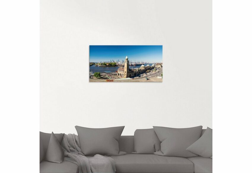 Artland Glasbild »Hamburg St. Pauli Landungsbrücken«, Deutschland (1 Stück)-Bilder-Ideen für dein Zuhause von Home Trends