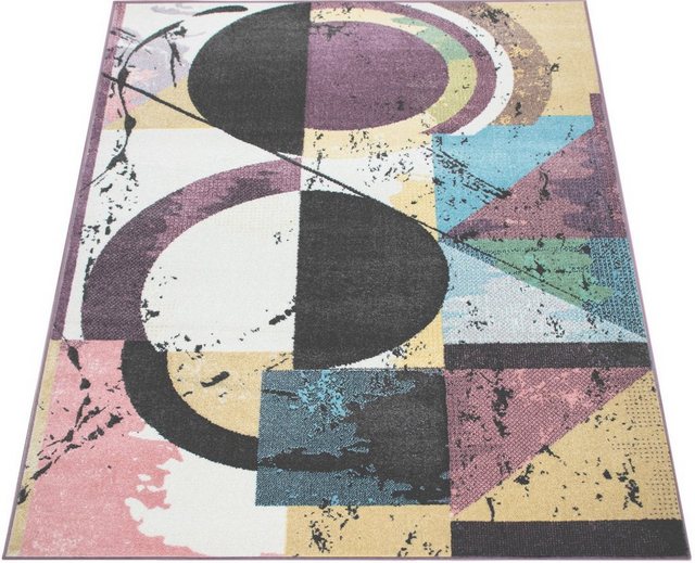Teppich »Petit 484«, Paco Home, rechteckig, Höhe 9 mm, Kurzflor, modernes abstraktes Motiv, Pastell-Farben, ideal im Wohnzimmer & Schlafzimmer-Teppiche-Inspirationen