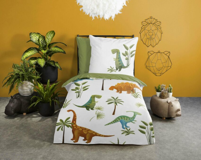 Kinderbettwäsche »Jurassic park«, good morning, mit Dinosauriern-Bettwäsche-Ideen für dein Zuhause von Home Trends